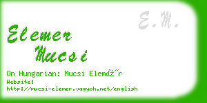 elemer mucsi business card